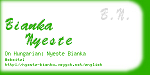 bianka nyeste business card